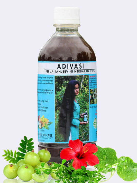 Adivasi Jeeva Sanjeevini Herbal - Ayurvedic Hair Growth Oil (Original) BUY 1-GET 1 FREE